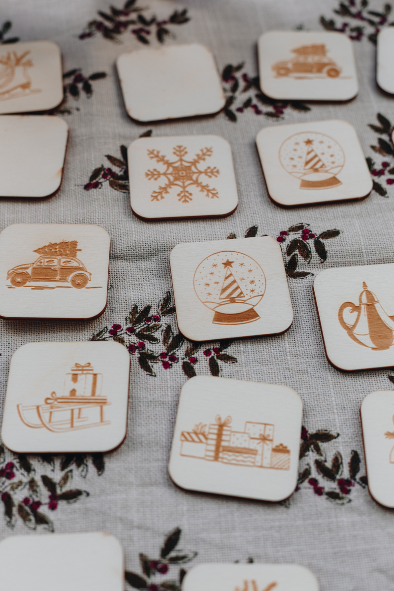 Memory de Noël en bois